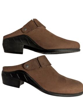 Ariat ATS Womens Brown Leather Sport Mule Clogs Slip On Flats Slingback Size 5.5